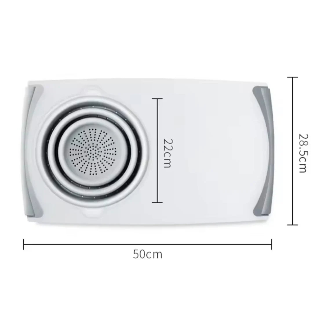 Multifunctional Cutting Board with Sink Drain & Strainer