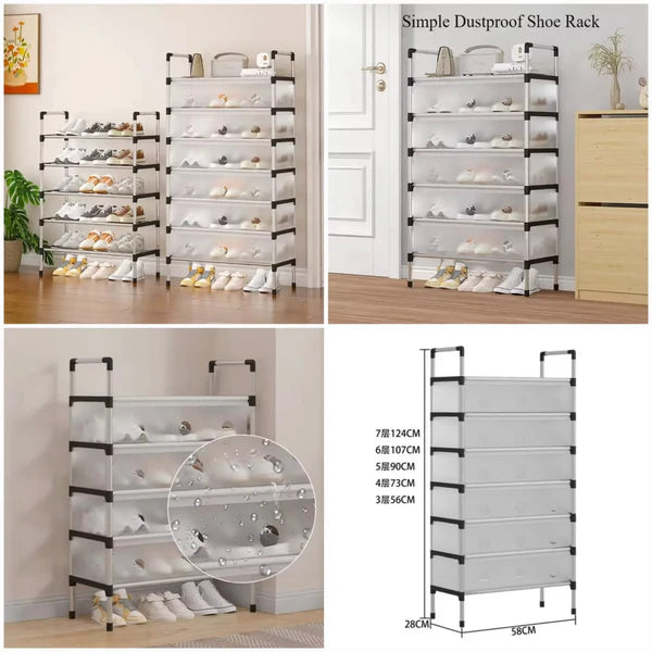 Simple Large-Capacity Dustproof Shoe Cabinet Storage Shelf