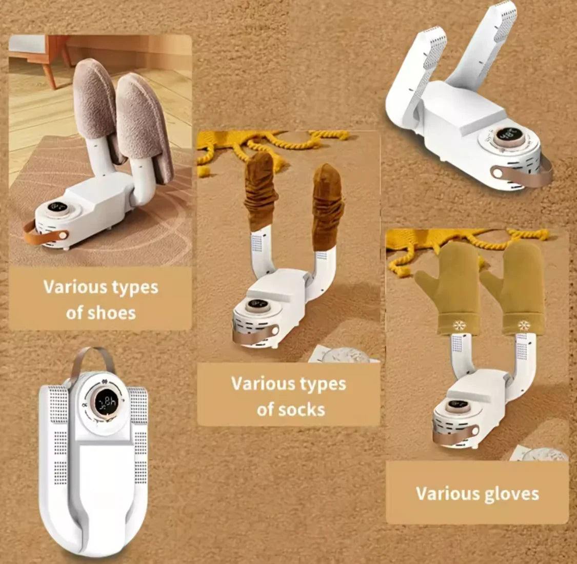 Electric Shoe Dryer, Multifunctional Socks Dryer, Household Shoe Warmer Heater