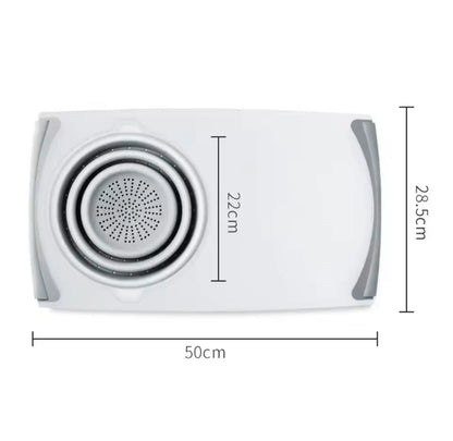 Multifunctional Cutting Board with Sink Drain & Strainer