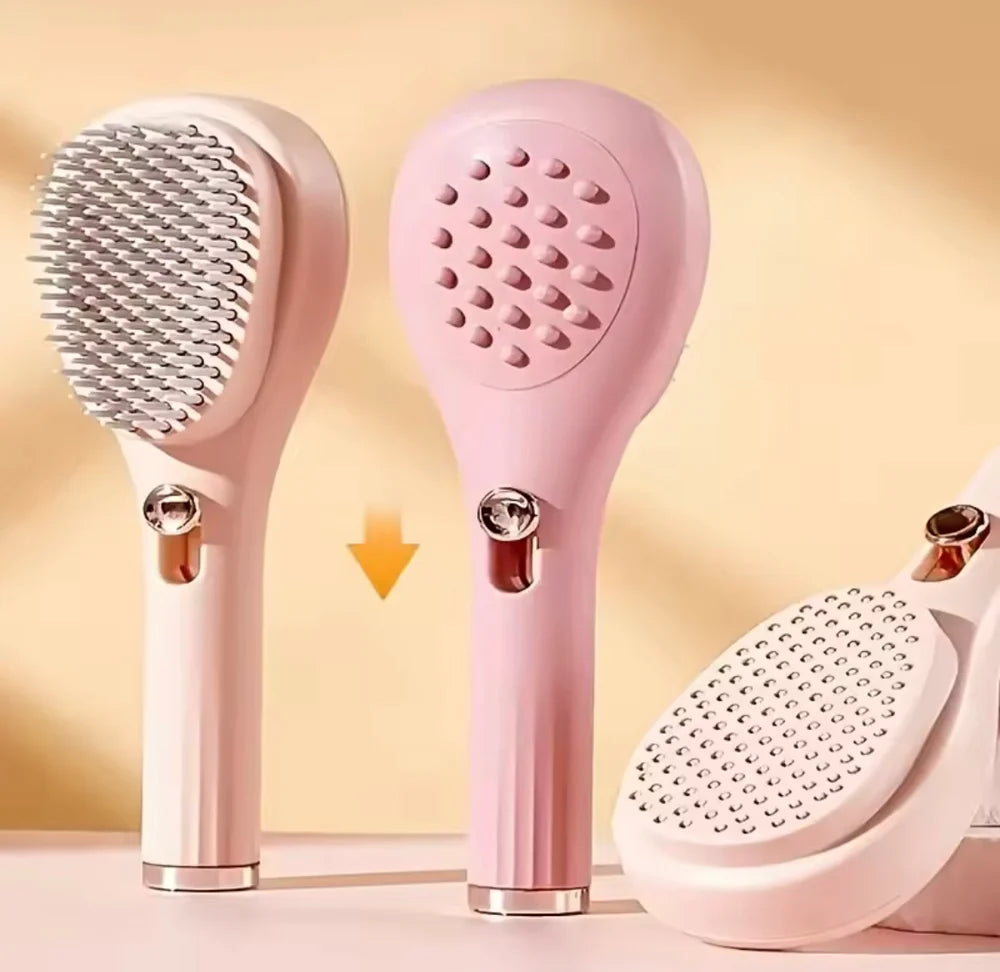 Tekzox Self-Cleaning Magic Comb – Massage Hair Brush with Retractable Bristles