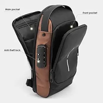 Multifunction Crossbody Anti-Theft USB Charging Shoulder Bag