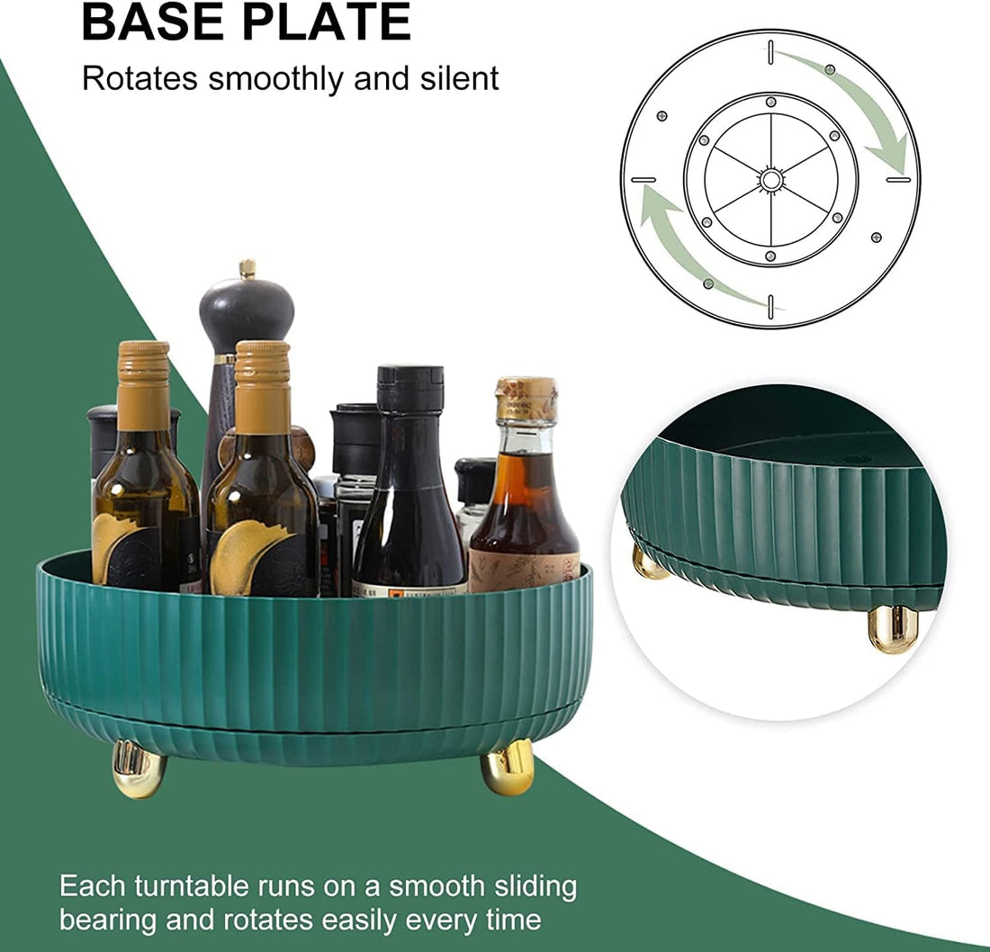 360° Rotating Organizer Tray For Spice Rack And Cosmetic Organizer