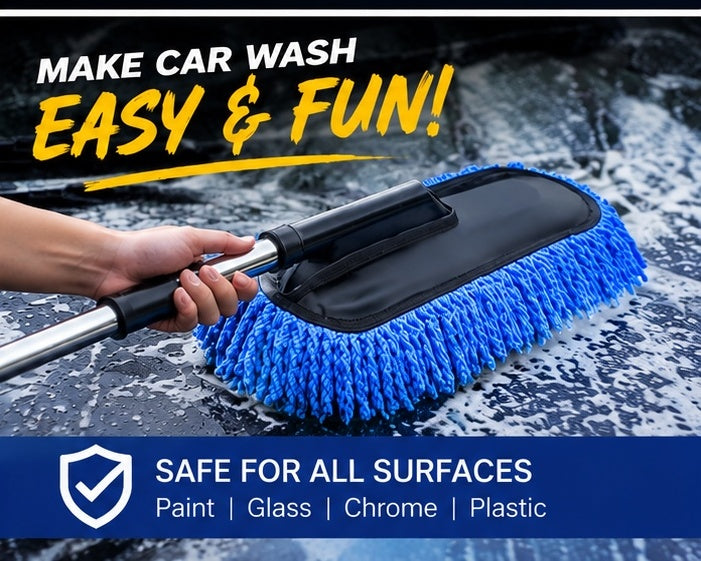 Premium Microfiber Car Wash Brush with Extendable Handle