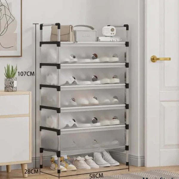Simple Large-Capacity Dustproof Shoe Cabinet Storage Shelf