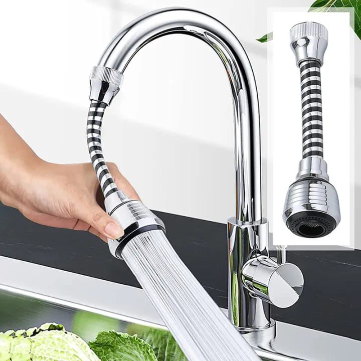 TURBO FLEX 360° Flexible Faucet Sprayer – Dual Mode Rotating Tap Extender