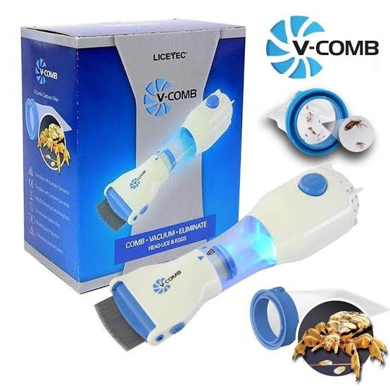 V-Comb Electric Anti-Lice Comb  Vacuum Head Lice & Egg Removal Machine