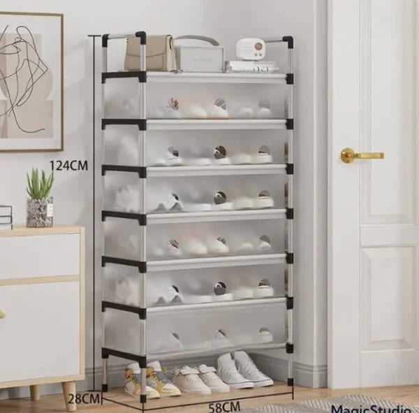 Simple Large-Capacity Dustproof Shoe Cabinet Storage Shelf