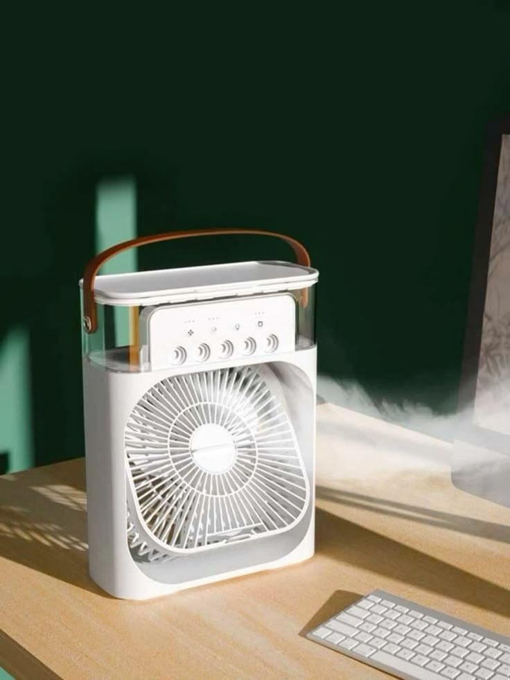 Mini Air Cooler - Portable Air Condiotioner Fan - Mini Cooler Fan - Mini Air Conditioner Usb Fan - Air Purifier & Humidifer For Room - 600m Water