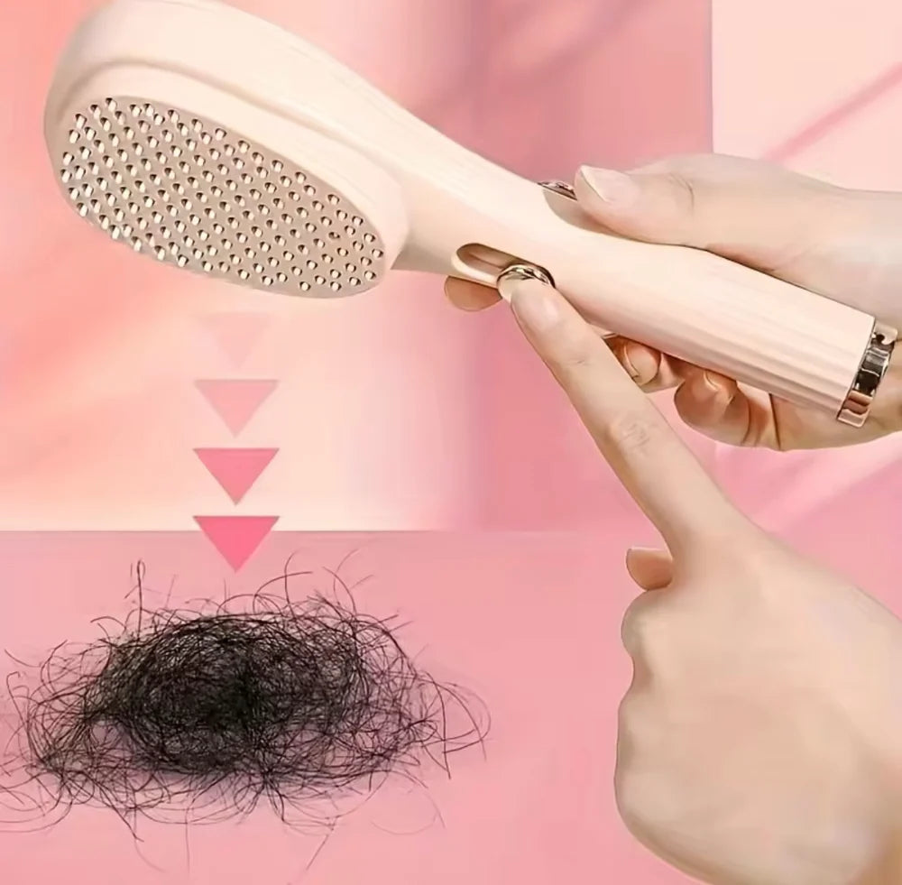 Tekzox Self-Cleaning Magic Comb – Massage Hair Brush with Retractable Bristles