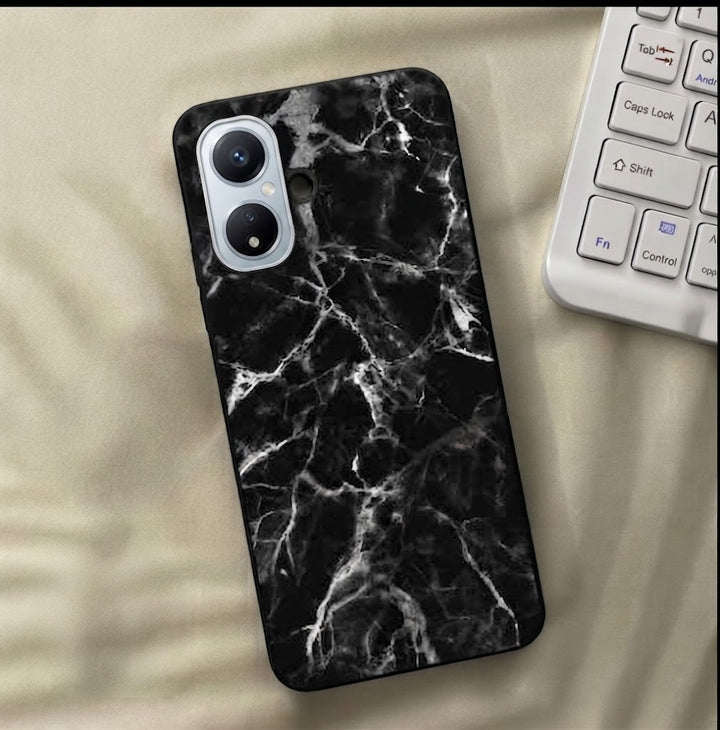 Kajsa Black Marble Design 4 Premium Metal Printed Shockproof Case for Tecno Spark Go 2 / Tecno Pop 10