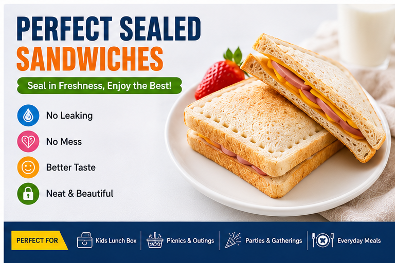 Sandwich Cutter & Sealer for Kids Lunches – Easy Uncrustable Sandwich Maker | BPA-Free Bread Cutter | Perfect Sealed Sandwich Press for Lunch Box & Snacks