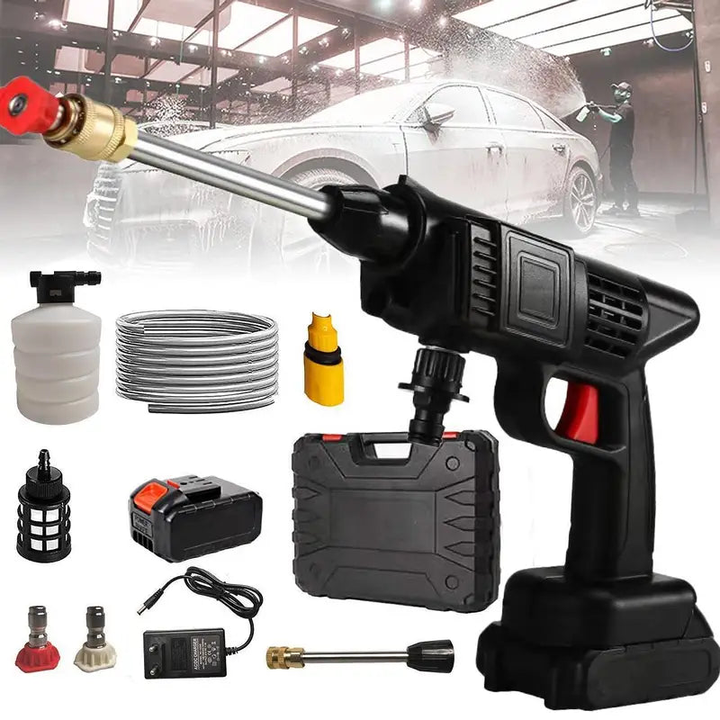 portable car washer battery opressure washer gun solar, bike washer