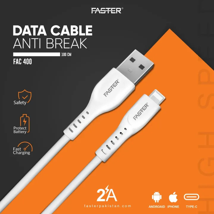 Faster 2A Fast FAC-400 data cable anti break USB to Type C