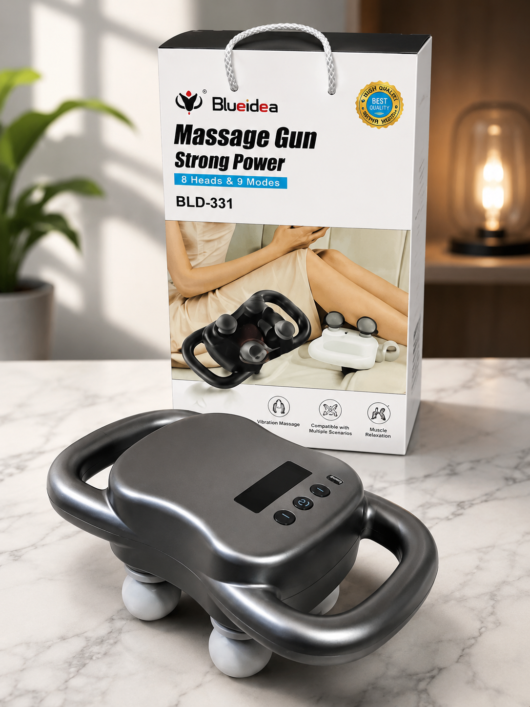 Professional 4D Deep Tissue Massager Machine – Portable Electric Muscle Relaxation Device with Adjustable Speeds, Rechargeable Battery & Full Body Pain Relief Therapy