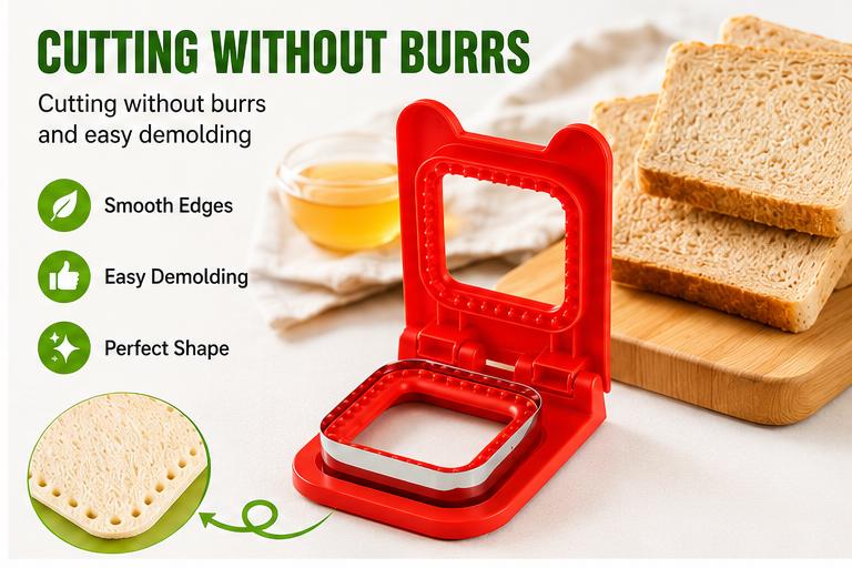 Sandwich Cutter & Sealer for Kids Lunches – Easy Uncrustable Sandwich Maker | BPA-Free Bread Cutter | Perfect Sealed Sandwich Press for Lunch Box & Snacks