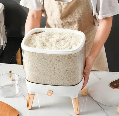 Large-Capacity Rice Dispenser | Sealed Transparent Storage Box