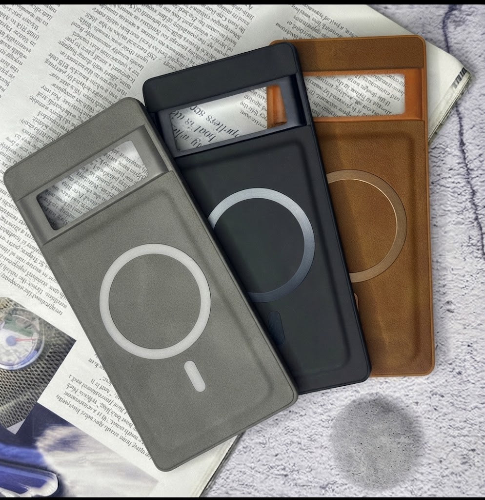 Tekzox Google Pixel 7A Magnetic Grainy Leather Anti-Fingerprint Case