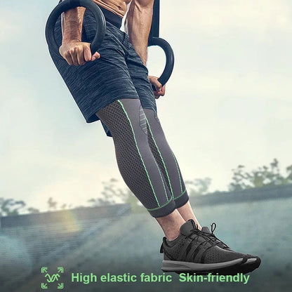Long Leg Compression Knee Support with Adjustable Strap..
