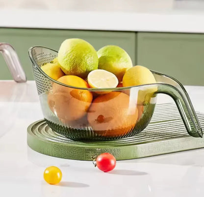 Multifunctional Sink Drain Strainer, Acrylic Rice Washer Drain Basket, Household Draining Bowl