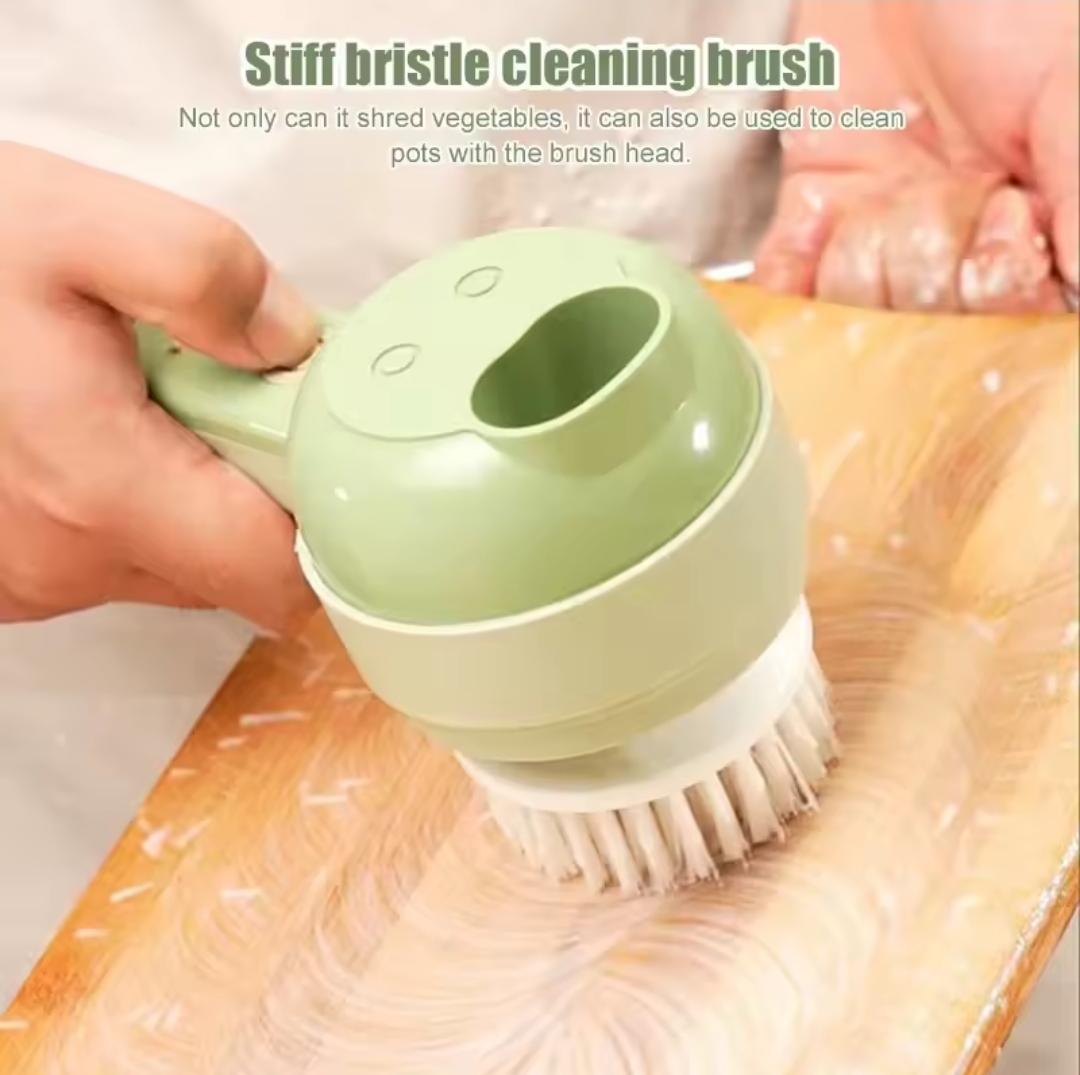 Chop, Mince & Slice in Seconds – 4 in 1 Handheld Electric Vegetable Cutter