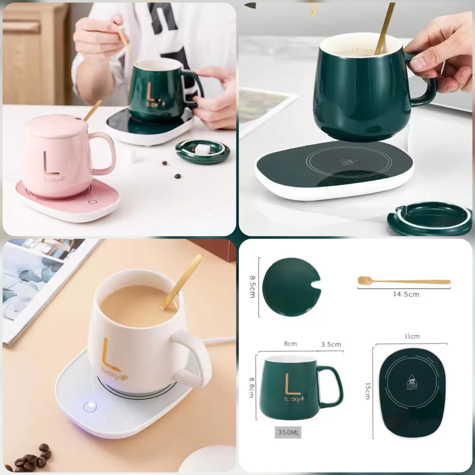 Electric Coffee Mug Warmer Set