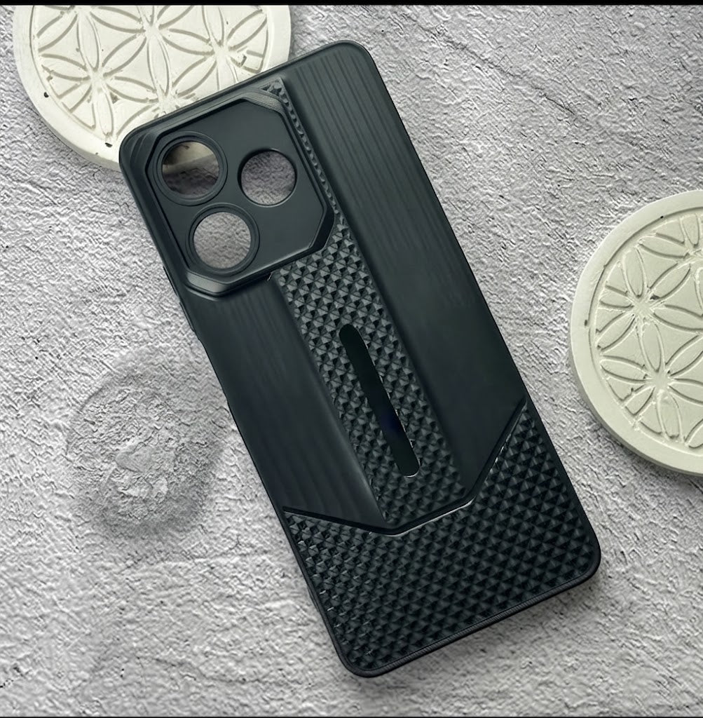 Kajsa Durable Anti-Fall Blackout TPU Back Cover with Camera Protection for Oppo A5 Pro