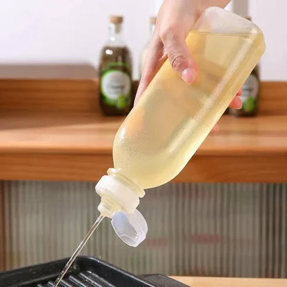 Kitchen Plastic Squeeze Oil Bottle