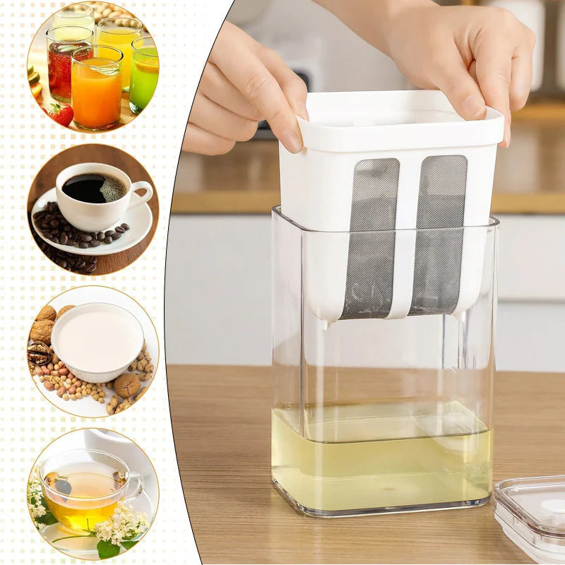 Tekzox Greek Yogurt Strainer Cup – Food-Grade Whey Separator with Lid, 1100ml