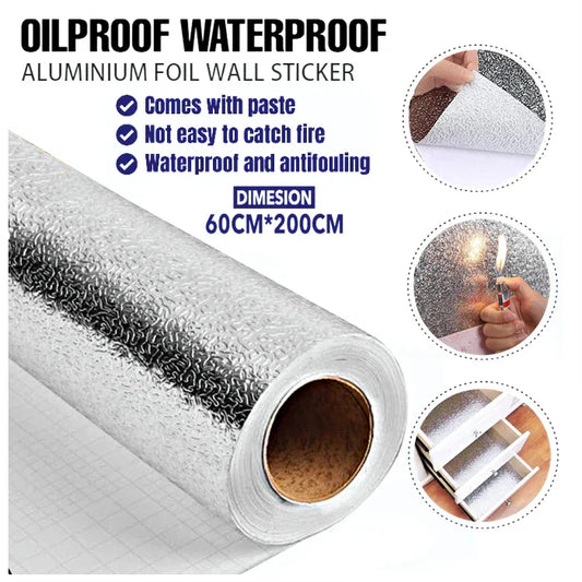 Aluminum Foil Self Adhesive Wall Stickers 60x200 cm