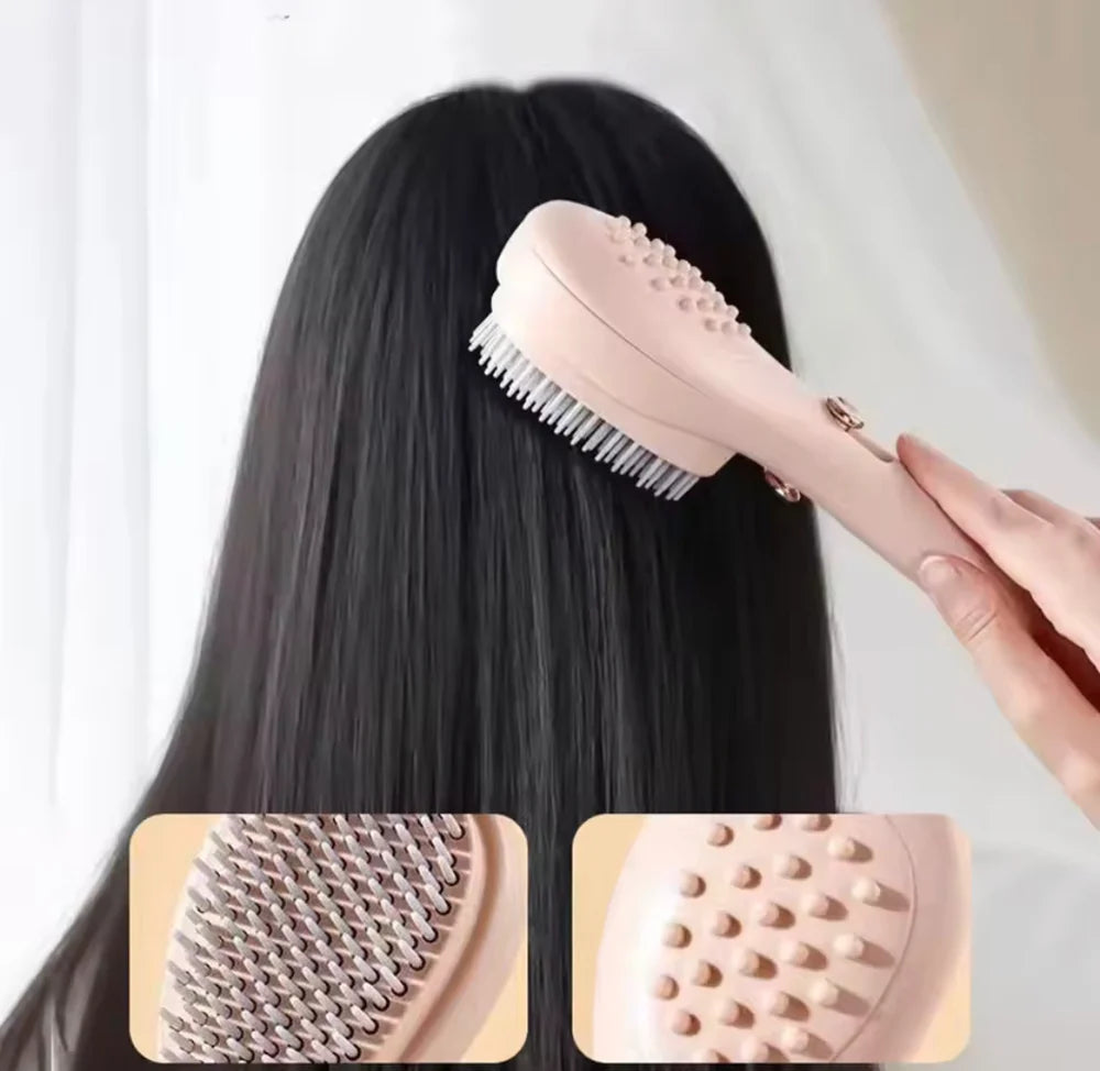 Tekzox Self-Cleaning Magic Comb – Massage Hair Brush with Retractable Bristles