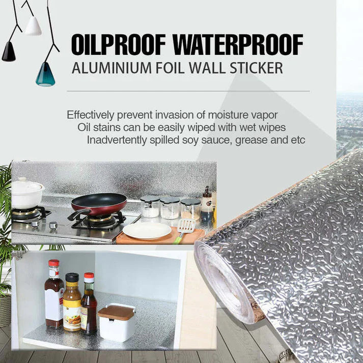Aluminum Foil Self Adhesive Wall Stickers 60x200 cm