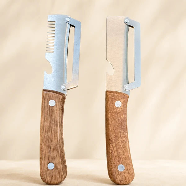 Stainless Steel Vegetable Peeler with Wooden Handle