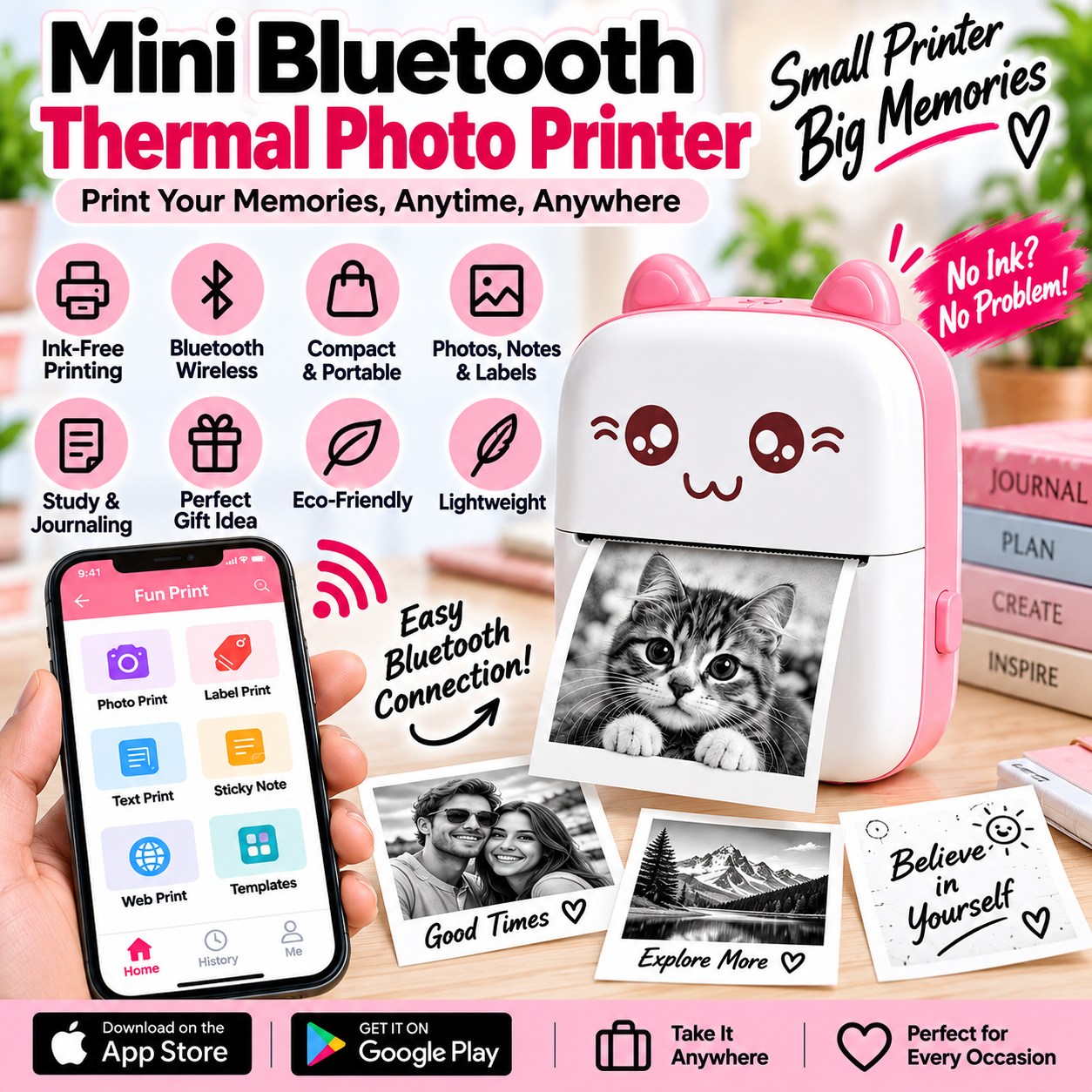 TEKZOX MINI BLUETOOTH THERMAL PRINTER