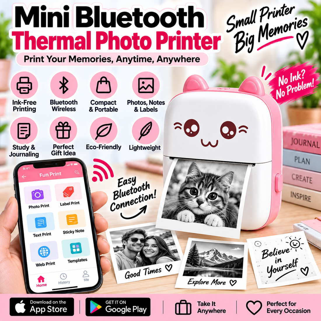 TEKZOX MINI BLUETOOTH THERMAL PRINTER