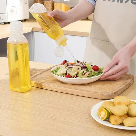 Kitchen Plastic Squeeze Oil Bottle