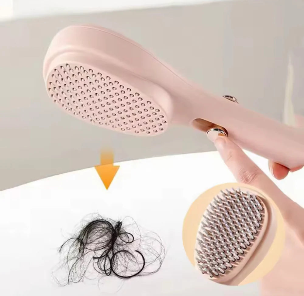 Tekzox Self-Cleaning Magic Comb – Massage Hair Brush with Retractable Bristles