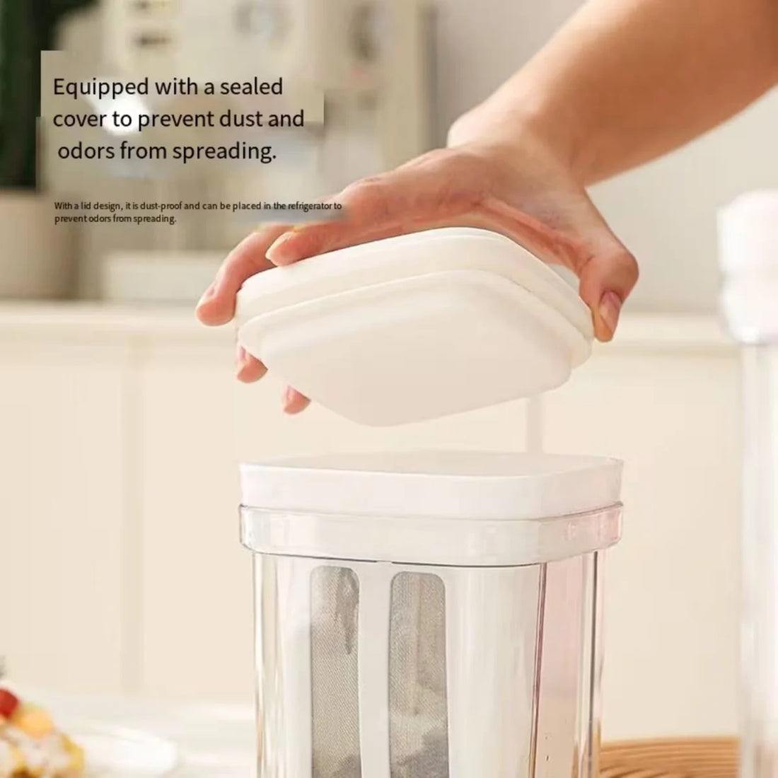 Tekzox Greek Yogurt Strainer Cup – Food-Grade Whey Separator with Lid, 1100ml