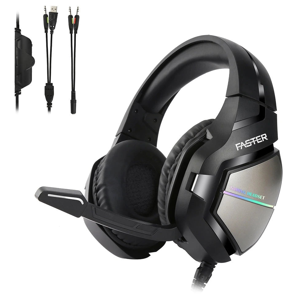 FASTER Blubolt BG-200 Surrounding Sound Gaming Headset with Noise Cancelling Microphone for PC and Mobile