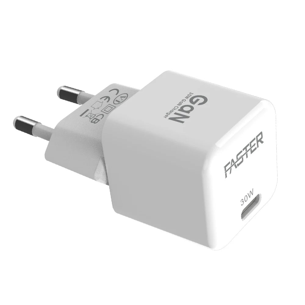 Faster GaN 30W Smallest PD Super Fast Charger FAC-30C