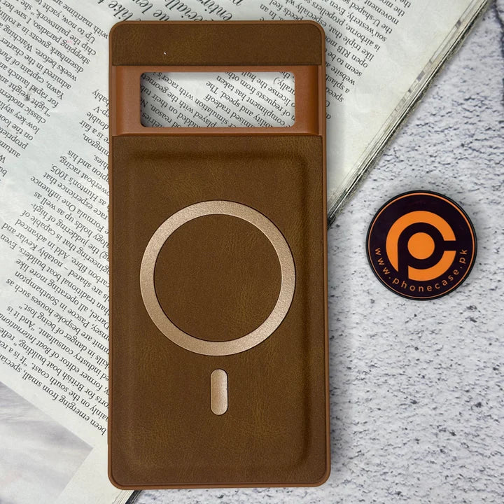 Tekzox Google Pixel 6 Pro Elegant Magnetic Grain Leather Case
