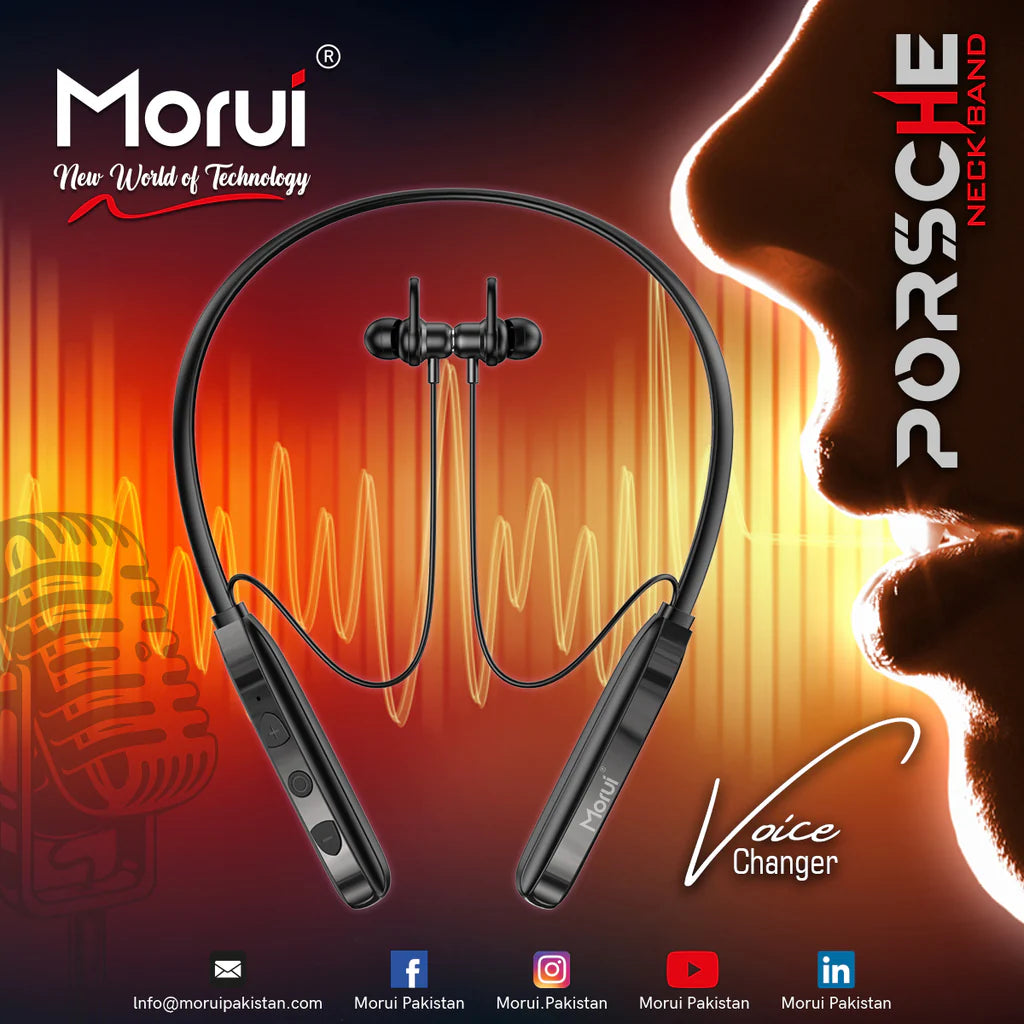 Morui ME07 Neckband Wireless Stereo Bluetooth 5.3 Headphones