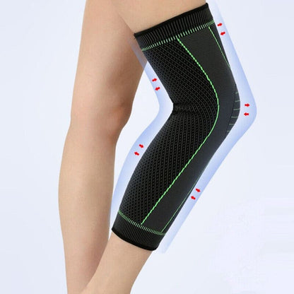 Long Leg Compression Knee Support with Adjustable Strap..