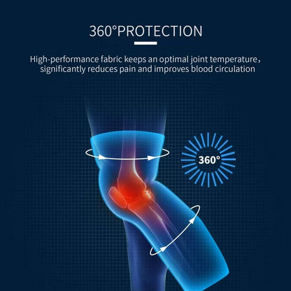Long Leg Compression Knee Support with Adjustable Strap..