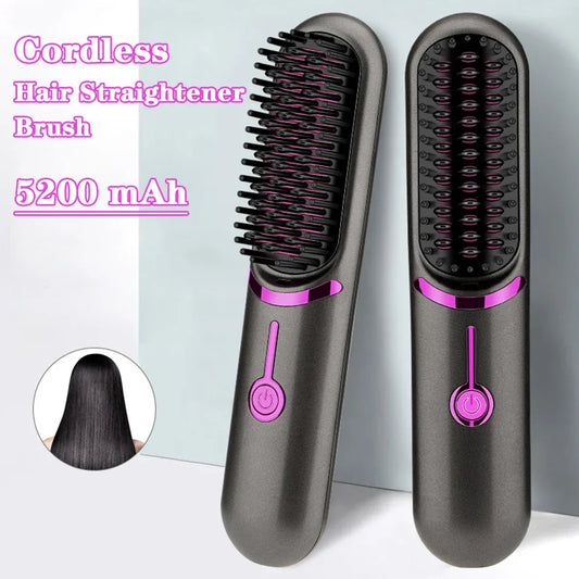 Wireless Hair Straightener  Brush