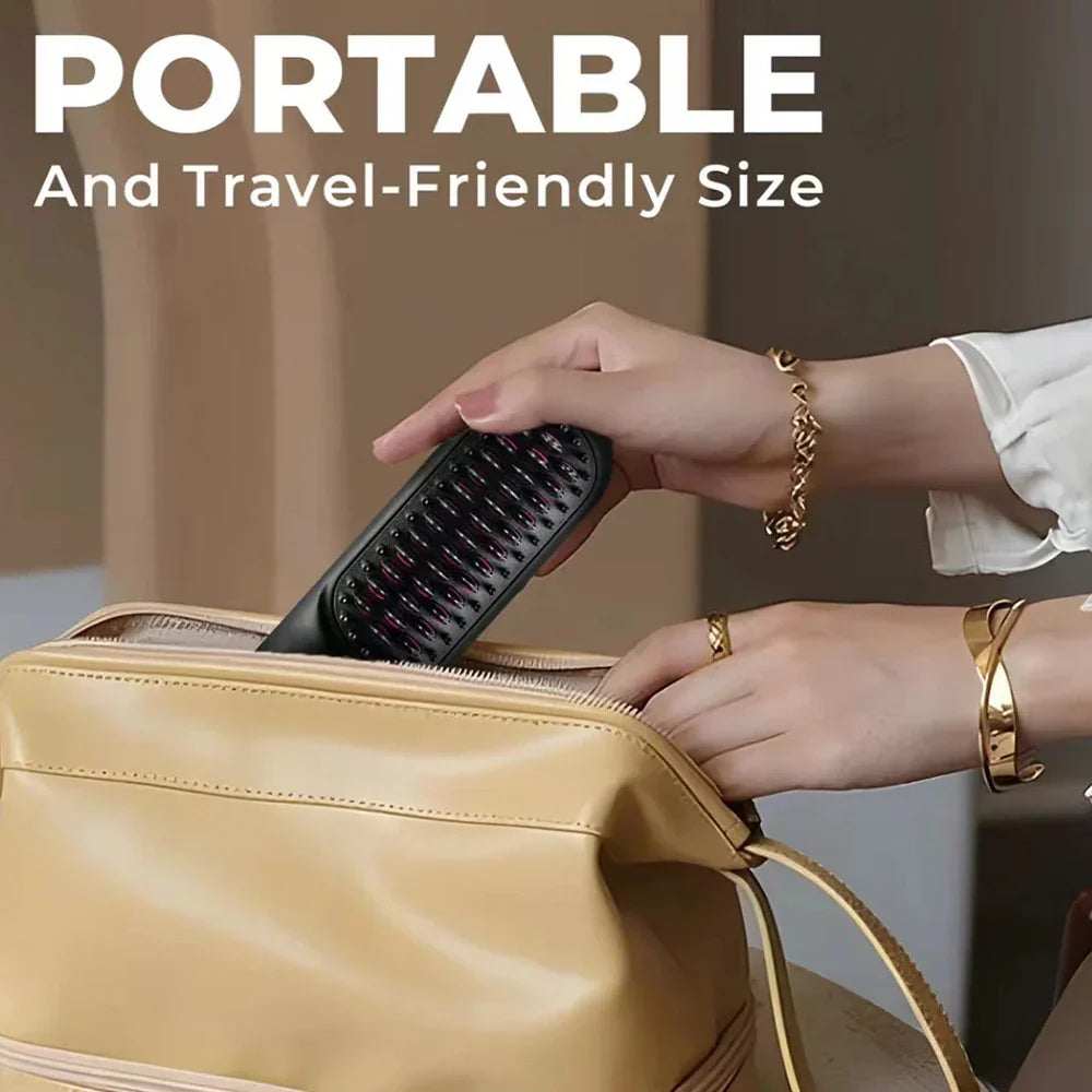 Wireless Hair Straightener  Brush