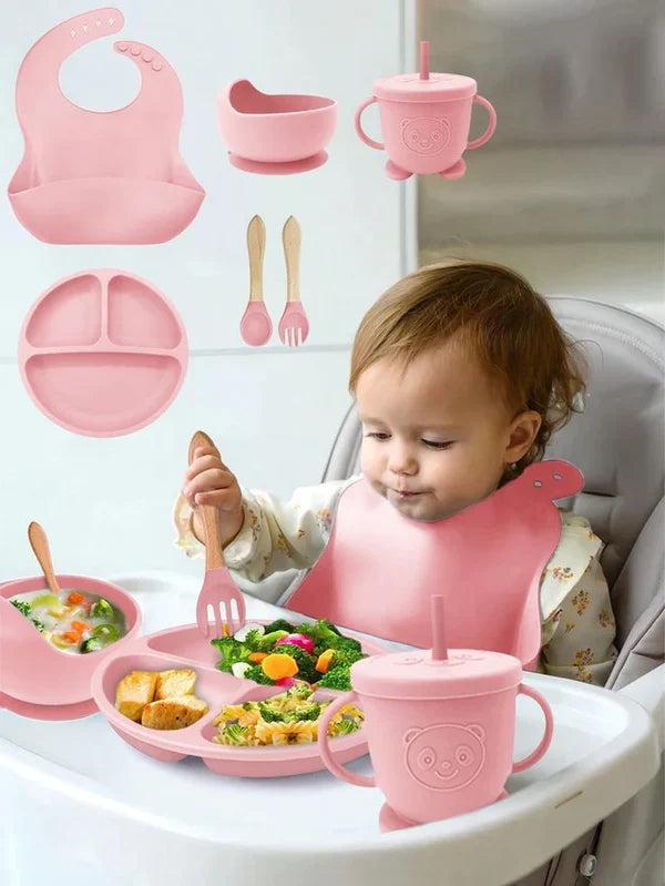 6-Piece Silicone Baby Feeding Set