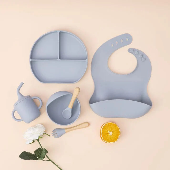 6-Piece Silicone Baby Feeding Set
