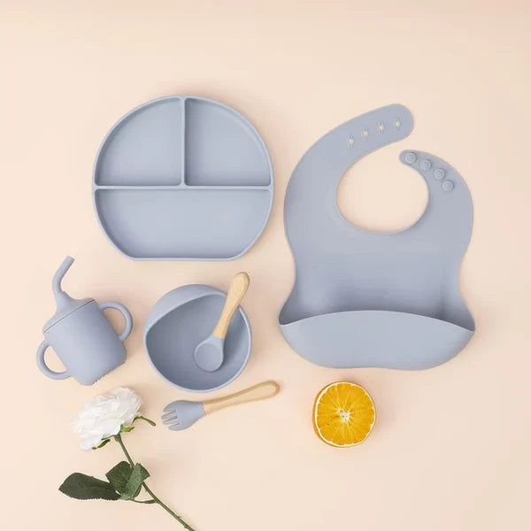 6-Piece Silicone Baby Feeding Set