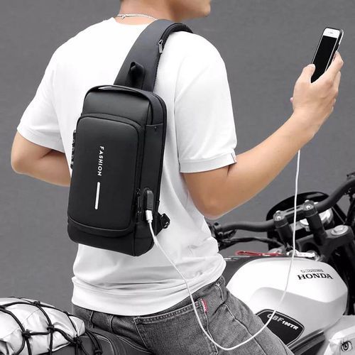 Multifunction Crossbody Anti-Theft USB Charging Shoulder Bag